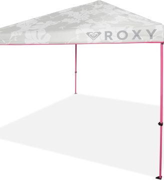ROXY 10x10 Pop Up Canopy – UPF 50+ Outdoor Beach Tent with One-Push Setup – Portable Shade Shelter for Beach, Tailgate, Festivals, Camping – Folding Gazebo with Wheeled Bag – Hot Pink/White